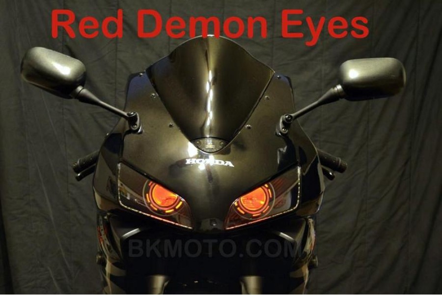 HID Projector Halo Eye Red Demon Headlight Assembly for Honda CBR600RR 2003-2006