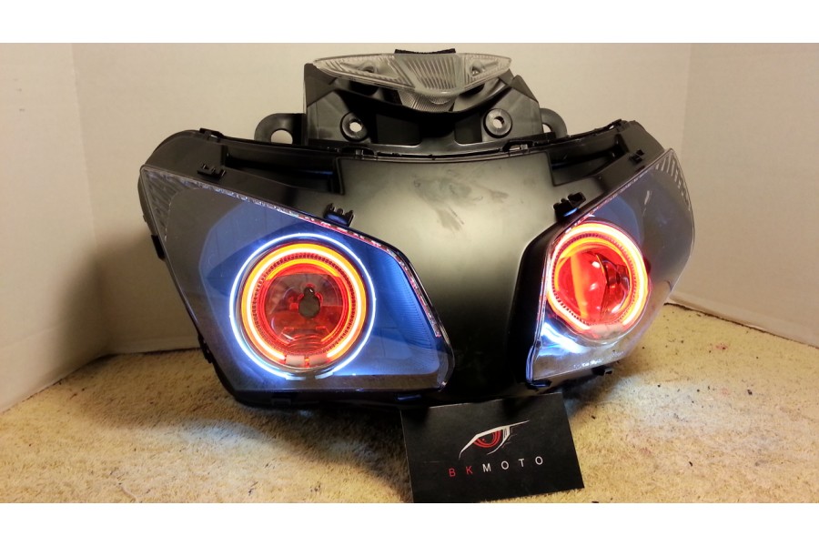 2013 - 2014 Honda CBR500R 500R HID BiXenon Projector kit with angel eyes  halo